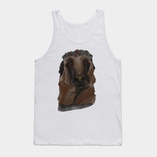 German Shepherd Dog with Flower Crown Tank Top